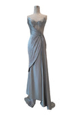 Rent : Rachm Design - Silver Sateen Mermaid Gown With Slit