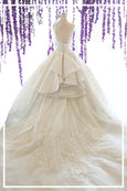 Rent : Albert Yanuar - Beaded Wedding Ball Gown with Cape & Removable Back Bow