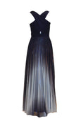 Rent: Coast London - V-Neck and Pleated with Gradiant Color Skirt Dress