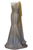 Buy : Rachm Design - Gold One Shoulder Glittery Gown