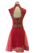 Buy : Yumi Katsura - Red Cheongsam Backless Gown with Skirt