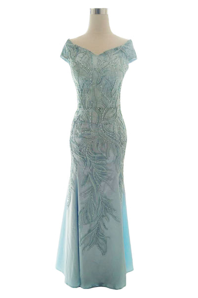 Rent : Wearbi Riana Blue Sabrina Embroidery Gown