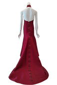 Buy: Yefta Gunawan Red Halter Cheongsam Mermaid Gown