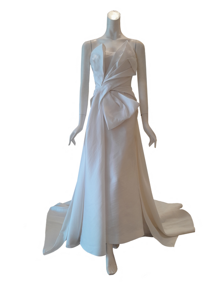 Rent : Adrian Gan - Off White Pleated Wedding Dress