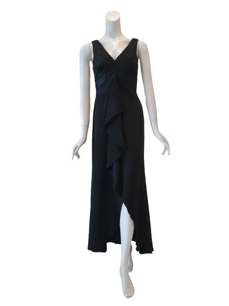 Rent : Kay Unger  - Black V- Neck Gown