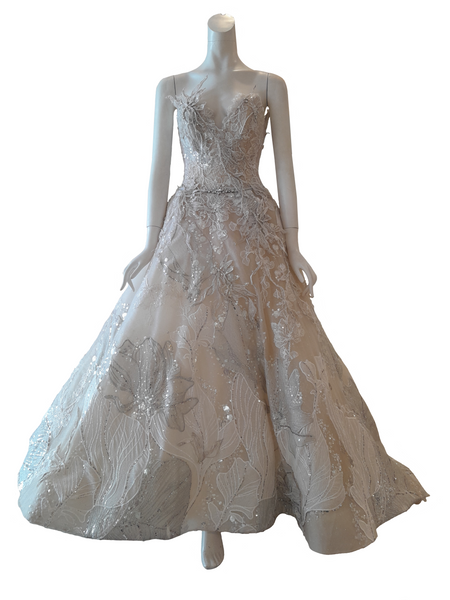 Rent : Rusly Tjohnardi - Off White Flowery Ball Gown