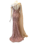 Rent: Winda Halomoan - Dusty Pink One Shoulder Gown