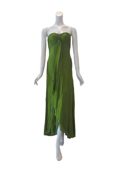 Sale: Adrian Gan Green Chiffon Gown