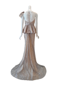 Rent : Rachm Design - Gold Ruffles One Shoulder Mermaid Gown