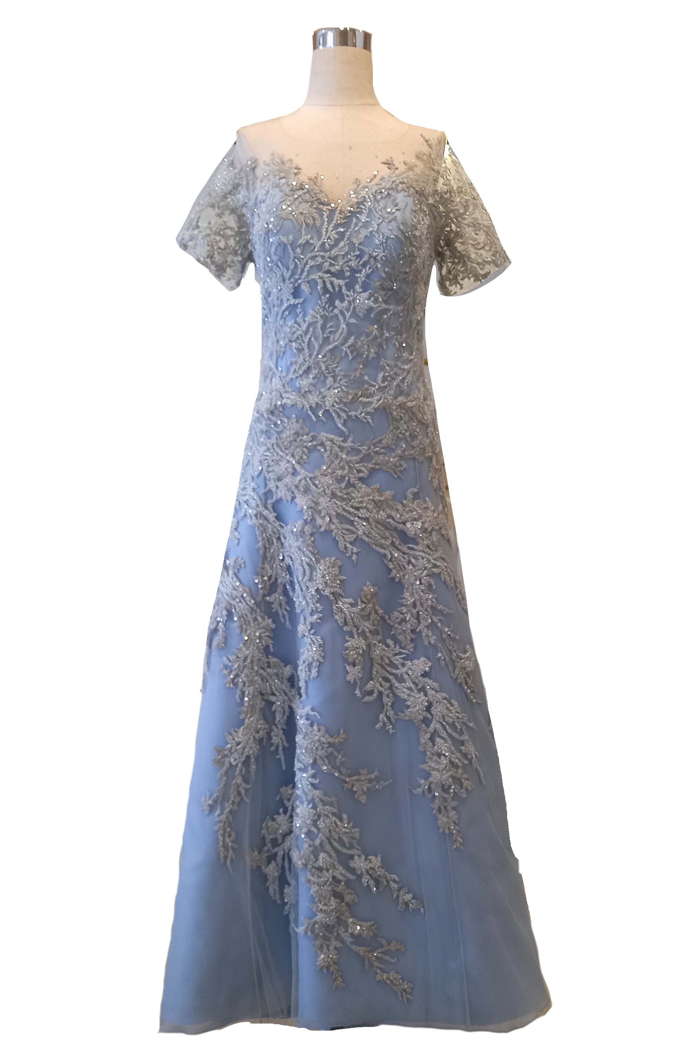 Rent : Albert Yanuar - Blue Embroidery Mermaid Gown