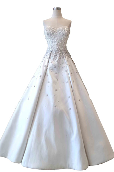 Rent: Sebastian Sposa - Sweetheart Pearl & Sateen A-Line Wedding Gown