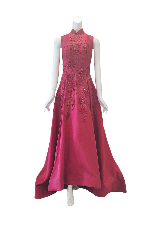 Rent: Stella Lunardy - Red Cheongsam A- Line Gown