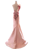 Rent : Terani Couture - One Shoulder Ruffles Mermaid Gown with Flower at the Back