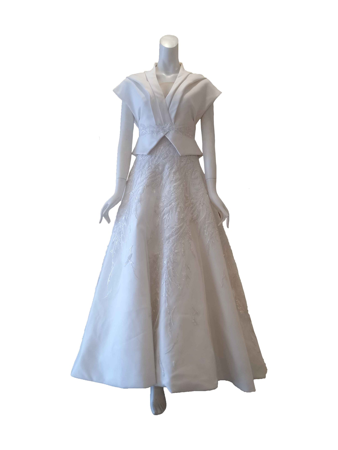 Rent : Albert Yanuar - White A- Line With Sateen Outer Wedding Gown