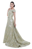Andreas Odang - Buy: Pastel Green Off The Shoulder Gown-The Dresscodes - 2