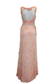 Rent: Andreas Odang Peach Sleeveless Flower Embroidery with Ribbon Gown