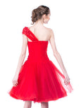 Agvsta By Bethania - Buy: One Shoulder Red Tulle Dress-The Dresscodes - 2