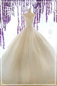 Rent : Albert Yanuar - Beaded Wedding Ball Gown with Cape & Removable Back Bow