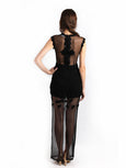 Ali Charisma - Rent: Ali Charisma Black Tulle Dress with Back Slit-The Dresscodes - 2