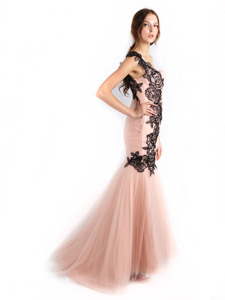 Anrini Polim - Buy: Pink & Black Lace-The Dresscodes - 1