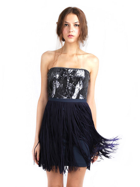 BCBGMaxazria - Buy: Adelaine Short Sequin Dress-The Dresscodes - 1