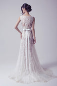 Bramanta Wijaya - Rent: Sleeveless Lace Ethereal Wedding Gown-The Dresscodes - 3