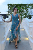 Buy: By Miel Tosca Embellished Long Dress with Slit