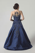 Cynthia Tan - Buy: Navy Blue Sweetheart Ball Gown-The Dresscodes - 2