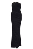 Rent: Coast London - Black Strapless Pleated Long Dress