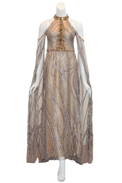 Buy : Yunita Kosasih - Halter Neck with Long Sleeves Gown