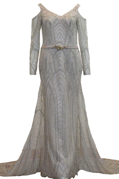 Rent : Rachm Design - Silver Long Sleeves Gown