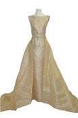 Rent : Febi Verolina - Gold Backless Dress with Over Skirt