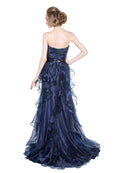 Dresscodes - Buy: Blue Organza Gown-The Dresscodes - 3