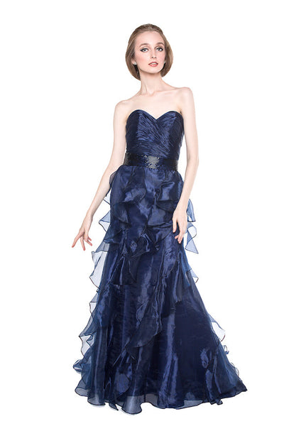 Dresscodes - Buy: Blue Organza Gown-The Dresscodes - 1