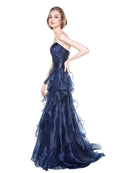 Dresscodes - Buy: Blue Organza Gown-The Dresscodes - 2