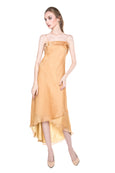 Eddy P. Chandra - Buy: Gold Satin Slip Dress-The Dresscodes - 1