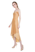 Eddy P. Chandra - Buy: Gold Satin Slip Dress-The Dresscodes - 3