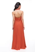Faith Hope Love - Buy: Orange Halter Chiffon Gown-The Dresscodes - 3