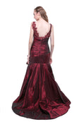 Julia Sposa - Buy: Maroon Mermaid Bow Gown-The Dresscodes - 3