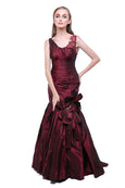 Julia Sposa - Buy: Maroon Mermaid Bow Gown-The Dresscodes - 1
