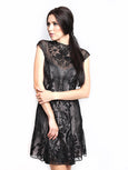 Karen Millen - Buy: Black Floral Mesh Beaded Collar-The Dresscodes - 1