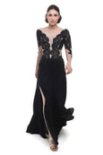 Liena Hartono - Buy: Black Lace and Tulle Off Shoulder Gown-The Dresscodes - 1