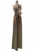 Buy: Metty Choa - Golden Ruffles Structured Dress