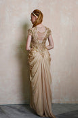Rent: Susana Bridal Golden Draped Gown