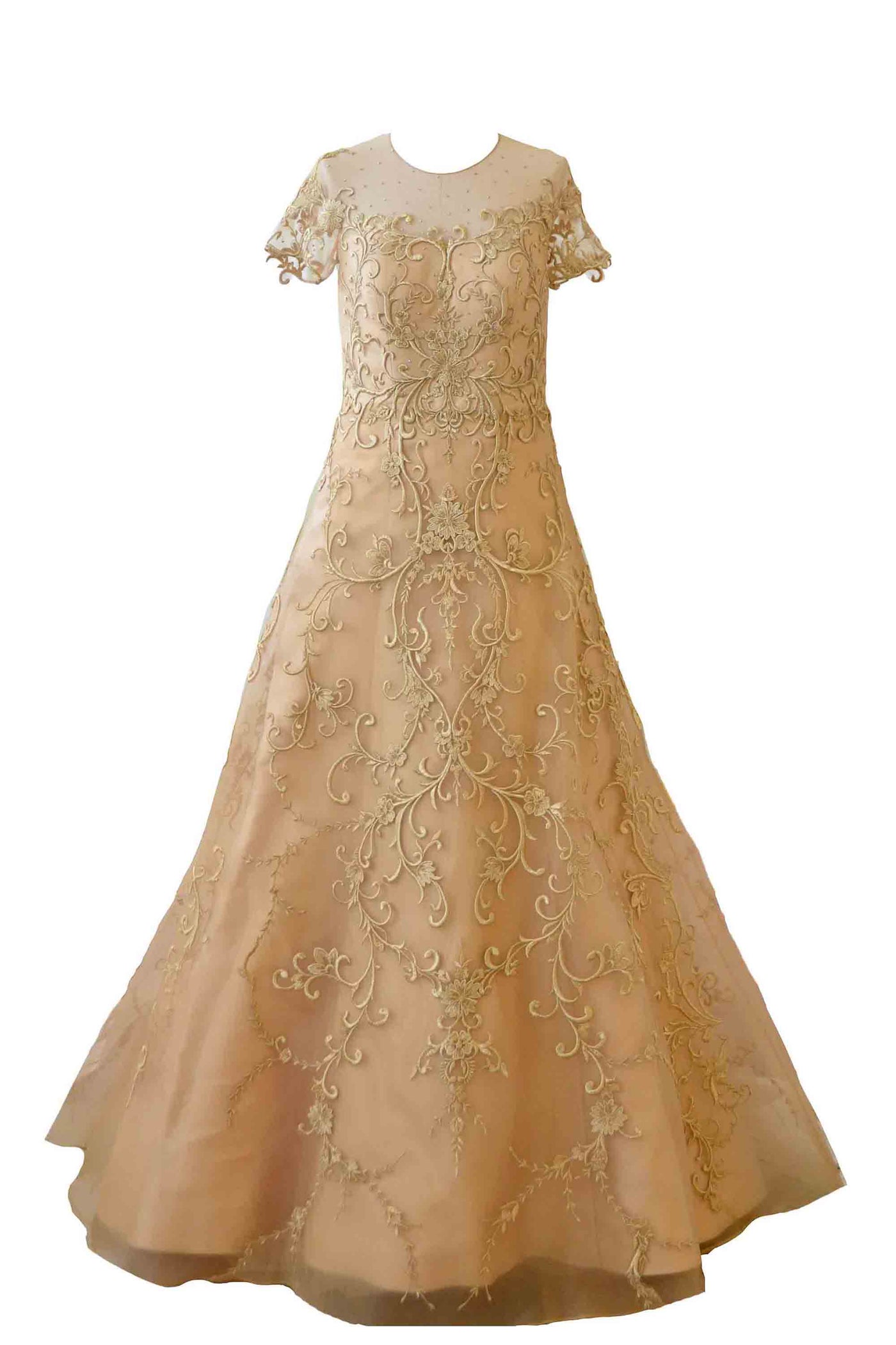 Rent: Didi Budiardjo Gold Embroidery A-Line Gown