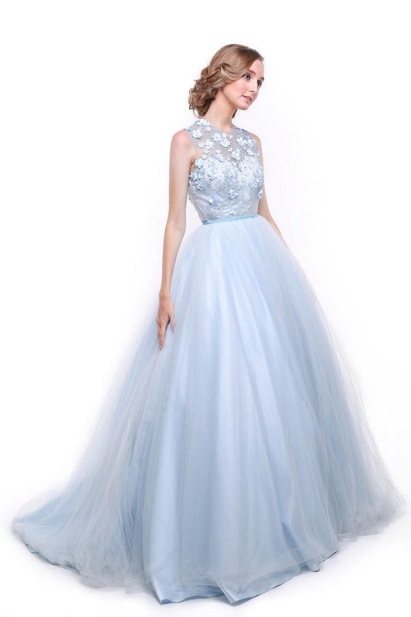 Monica Ivena - Buy: Iceberg Blue Ball Gown-The Dresscodes - 1