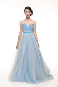 Monica Ivena - Buy: Iceberg Blue Sweetheart Ball Gown-The Dresscodes - 1