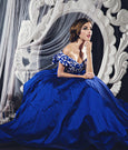 Monica Ivena - Buy: Blue Off-Shoulder Ball Gown-The Dresscodes - 3