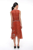 Parang Kencana - Buy: Parang Kencana Orange Silk Batik Chiffon-The Dresscodes - 3
