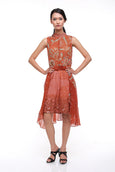 Parang Kencana - Buy: Parang Kencana Orange Silk Batik Chiffon-The Dresscodes - 4